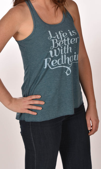 Life Is Better With Red Hair Flowy Racerback Tank Ginger Problems