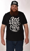 Red Hair Don't Care Swirl Black Unisex Tee - XXL Ginger Problems