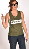 MASH Flowy Scoop Military Green Tank Ginger Problems