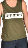 MASH Flowy Scoop Military Green Tank Ginger Problems