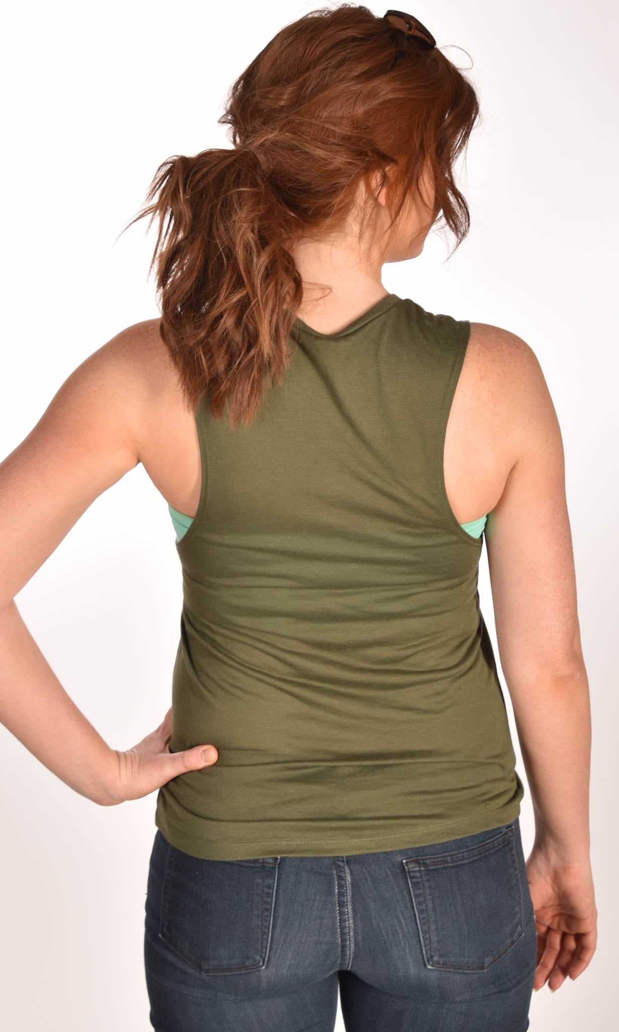 MASH Flowy Scoop Military Green Tank Ginger Problems