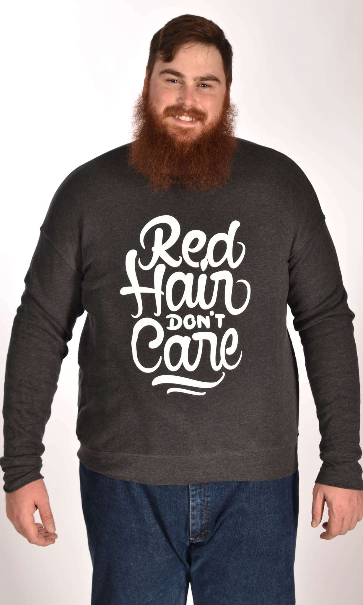 Red Hair Don't Care Swirl Sweatshirt Ginger Problems