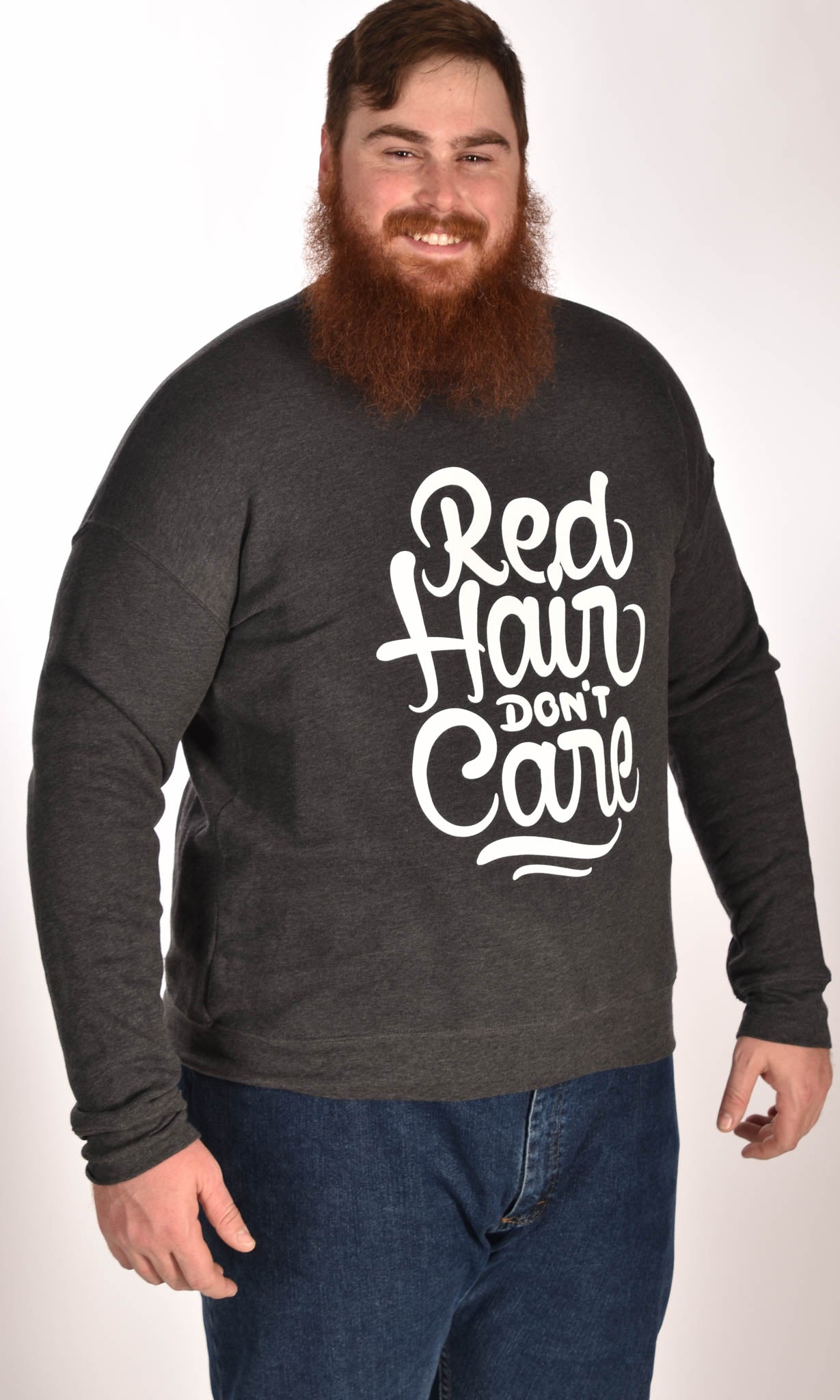 Red Hair Don't Care Swirl Sweatshirt Ginger Problems