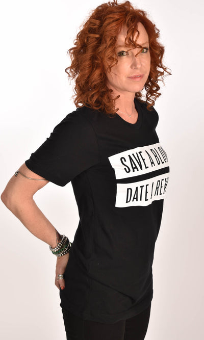 Save A Blonde Date a Redhead Black Unisex Tee Ginger Problems
