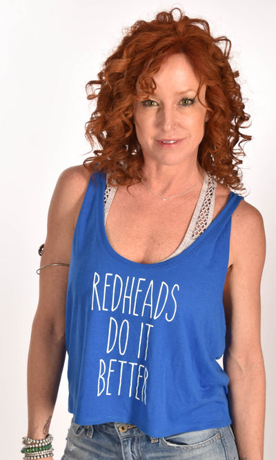Redheads Do It Better Work Out Blue Tank Ginger Problems