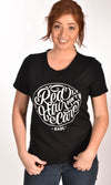Red Hair Don't Care Circle Raw Neck Unisex Tee Ginger Problems