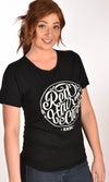 Red Hair Don't Care Circle Raw Neck Unisex Tee Ginger Problems