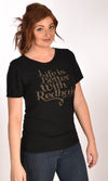 Life Is Better With Red Hair Raw Neck Black Unisex Tee Ginger Problems