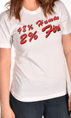 98% Human 2% Fire White Unisex Tee Ginger Problems