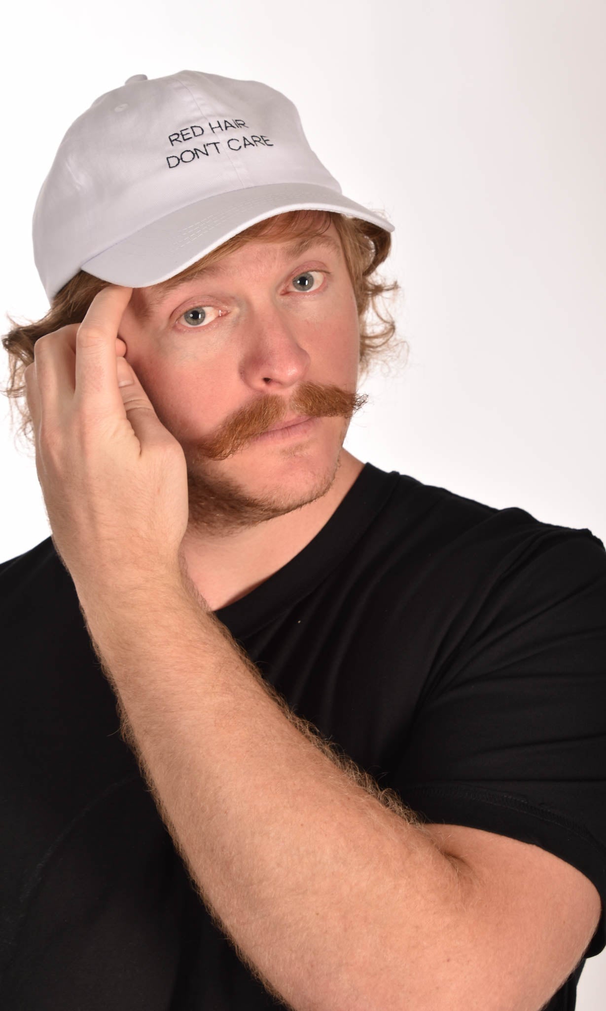 Red Hair Don't Care Simple White Hat Ginger Problems