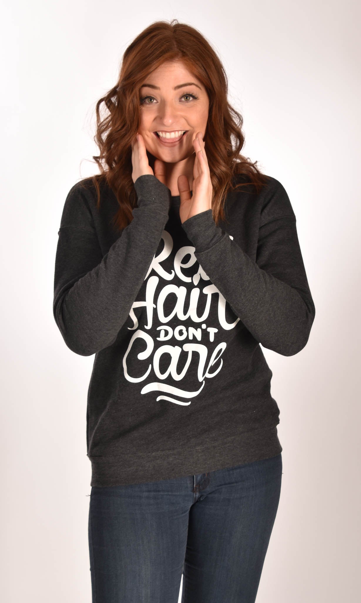 Red Hair Don't Care Swirl Sweatshirt Ginger Problems